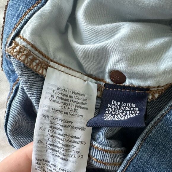 Madewell 9 Inch High Rise Skinny Crop Jeans Delmar Wash Distressed Size 29 - Picture 14 of 15